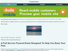 Tablet Screenshot of firstavenuefuneral.com